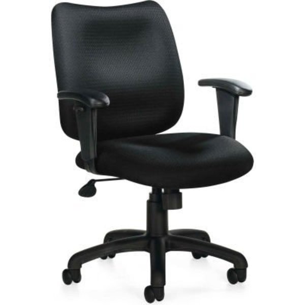 Gec Offices To Go„¢ Managerial Tilter Chair with Arms - Fabric - Black OTG11612B